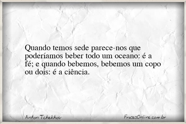 Frase de Anton Tchekhov