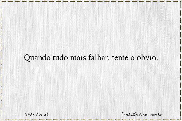 Frase de Aldo Novak