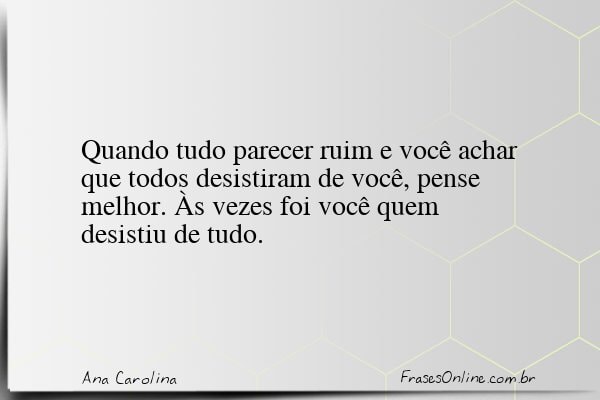 Frase de Ana Carolina