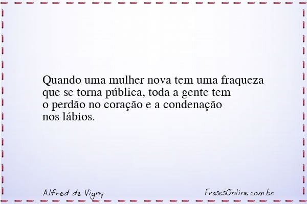 Frase de Alfred de Vigny