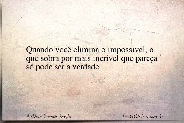 Frase de Arthur Conan Doyle