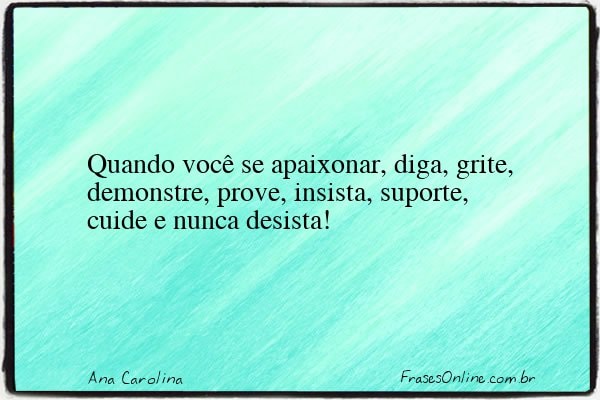 Frase de Ana Carolina