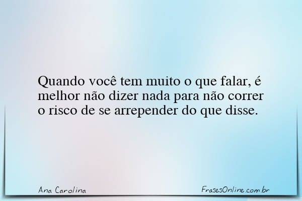 Frase de Ana Carolina