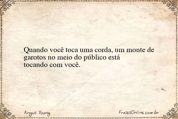 Frase de Angus Young