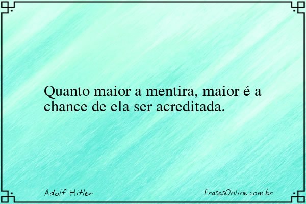 Frase de Adolf Hitler