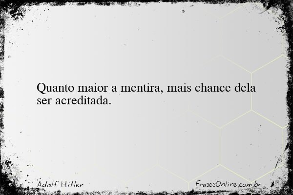 Frase de Adolf Hitler