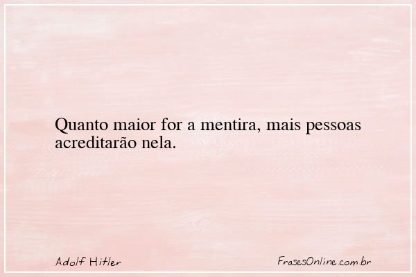 Frase de Adolf Hitler