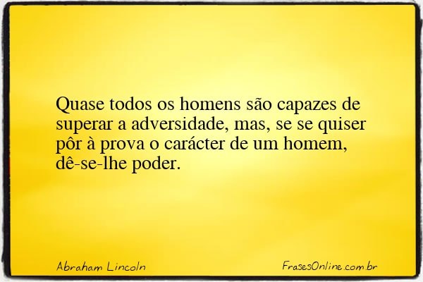 Frase de Abraham Lincoln