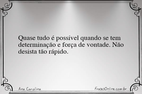 Frase de Ana Carolina