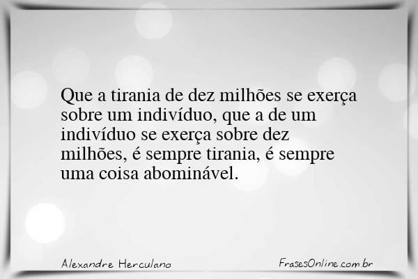Frase de Alexandre Herculano