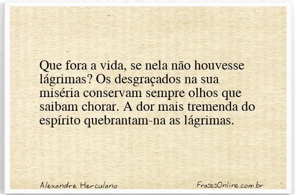 Frase de Alexandre Herculano
