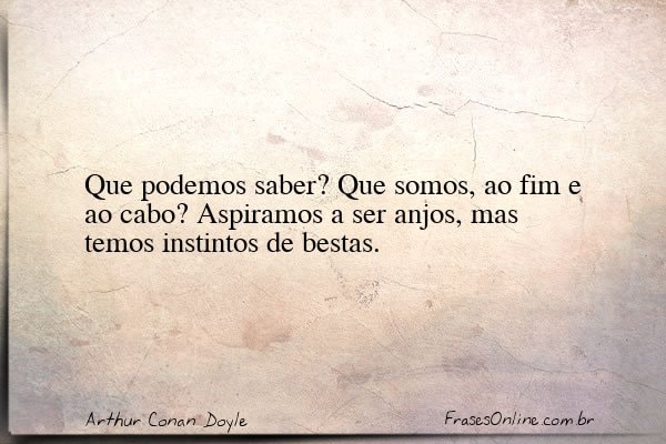 Frase de Arthur Conan Doyle