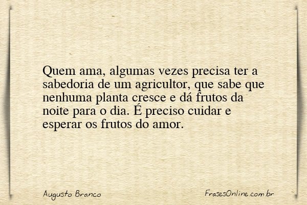 Frase de Augusto Branco