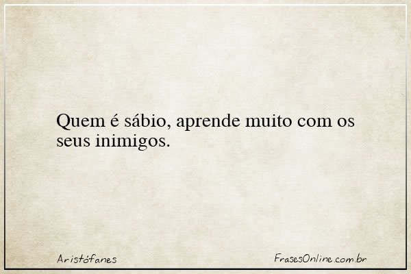 Frase de Aristófanes