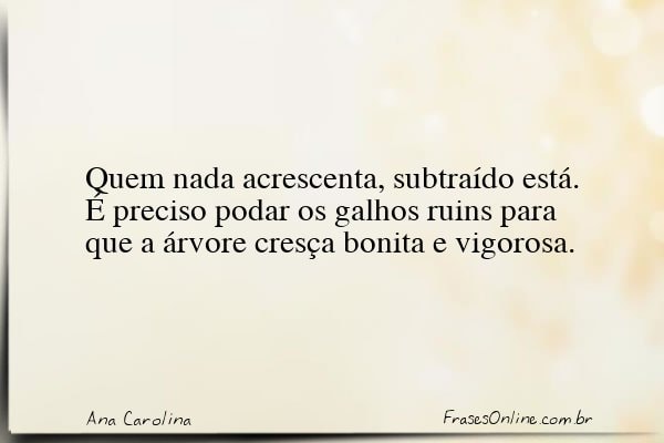 Frase de Ana Carolina