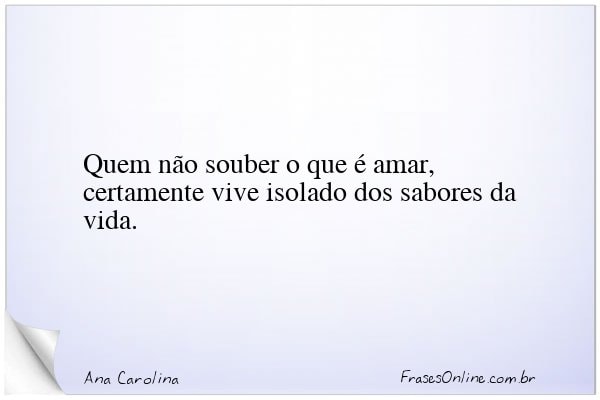 Frase de Ana Carolina