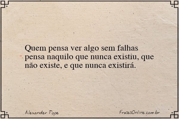 Frase de Alexander Pope