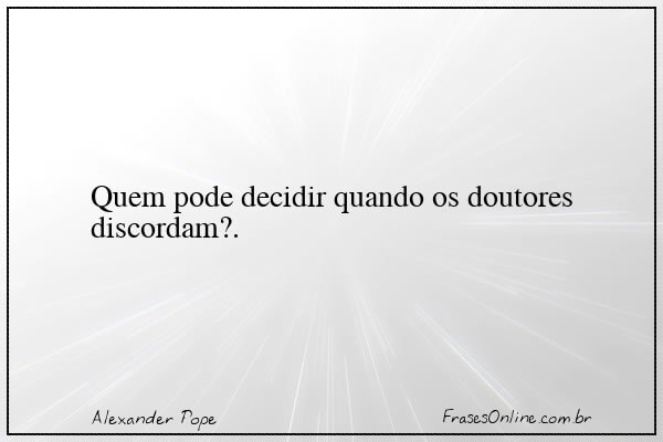 Frase de Alexander Pope