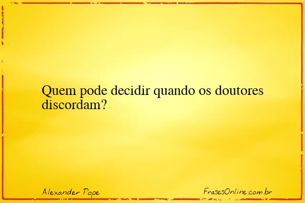Frase de Alexander Pope