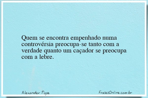 Frase de Alexander Pope