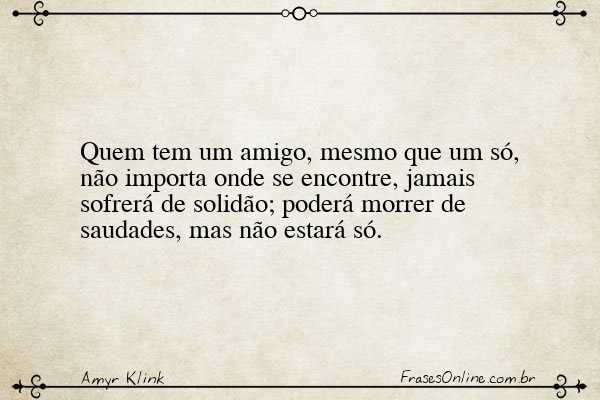Frase de Amyr Klink