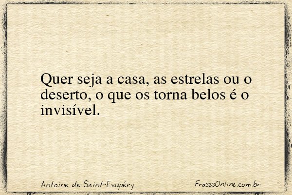 Frase de Antoine de Saint-Exupéry