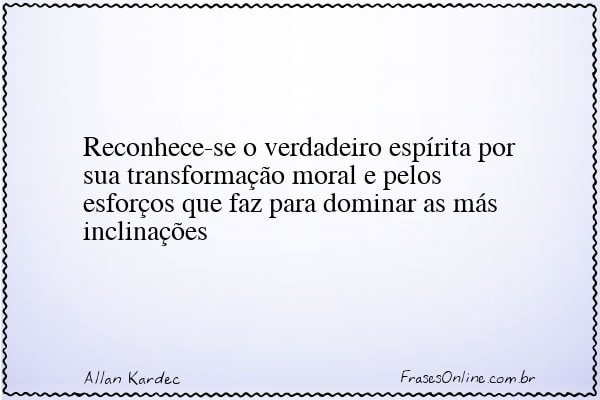 Frase de Allan Kardec