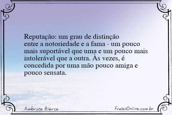 Frase de Ambrose Bierce