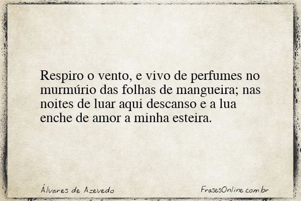Frase de Álvares de Azevedo