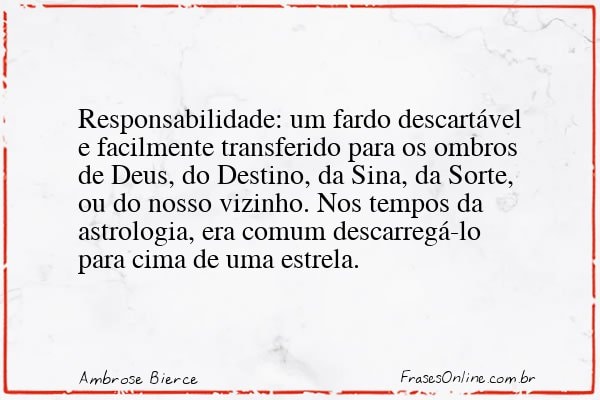Frase de Ambrose Bierce