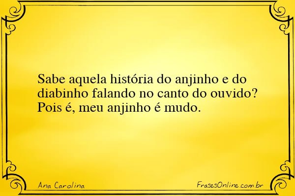 Frase de Ana Carolina