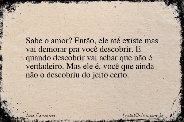 Frase de Ana Carolina