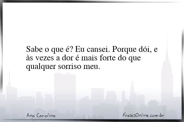 Frase de Ana Carolina