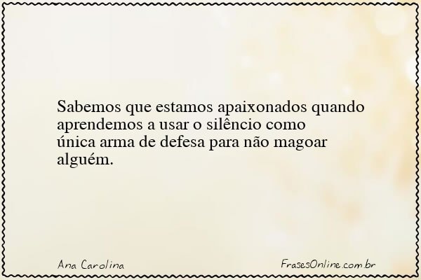 Frase de Ana Carolina