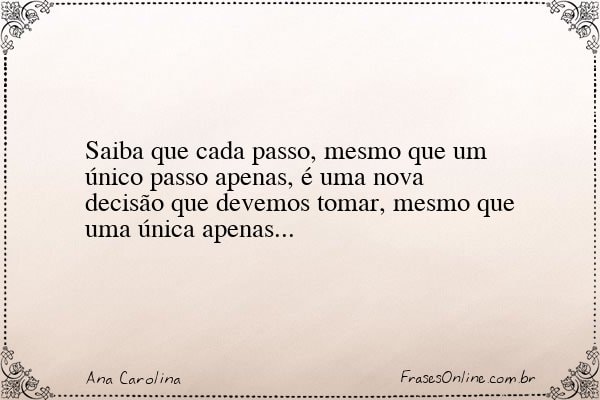Frase de Ana Carolina