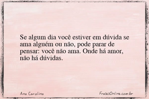 Frase de Ana Carolina