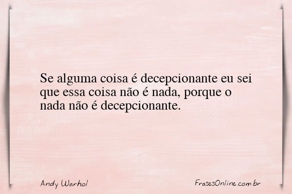 Frase de Andy Warhol