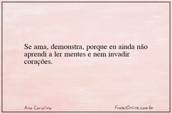 Frase de Ana Carolina