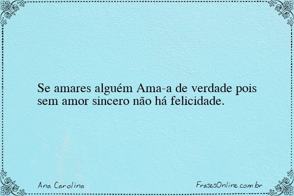 Frase de Ana Carolina