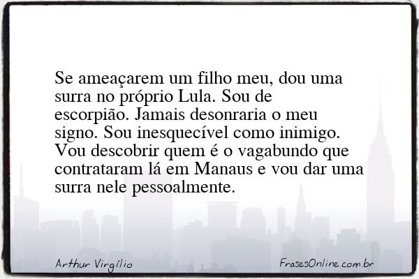 Frase de Arthur Virgílio