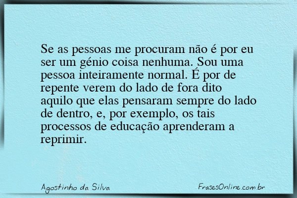 Frase de Agostinho da Silva