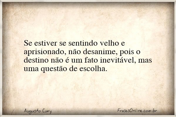 Frase de Augusto Cury