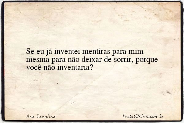 Frase de Ana Carolina