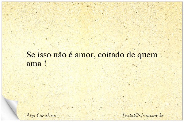 Frase de Ana Carolina