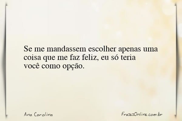 Frase de Ana Carolina