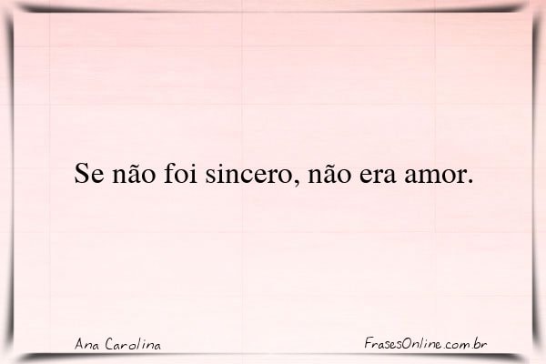 Frase de Ana Carolina