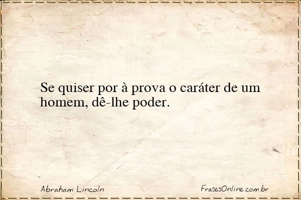 Frase de Abraham Lincoln