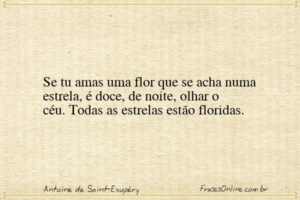 Frase de Antoine de Saint-Exupéry