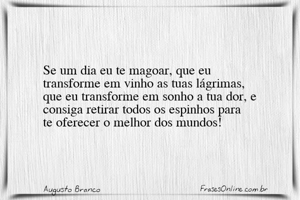Frase de Augusto Branco