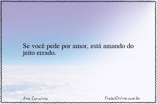 Frase de Ana Carolina